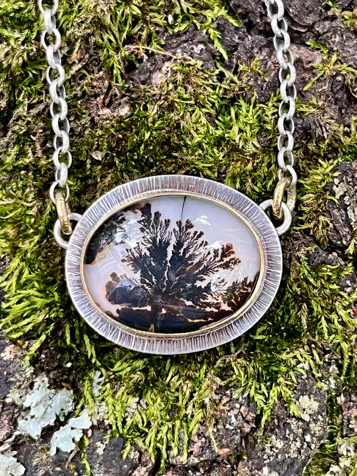 Dendritic Agate Doublet Necklace