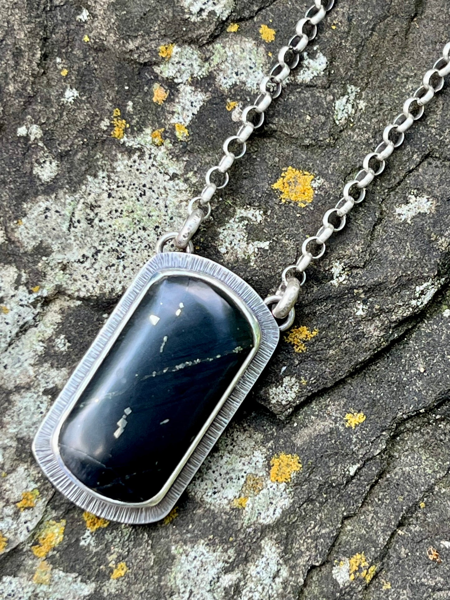 Magnetite Dog Tag Necklace