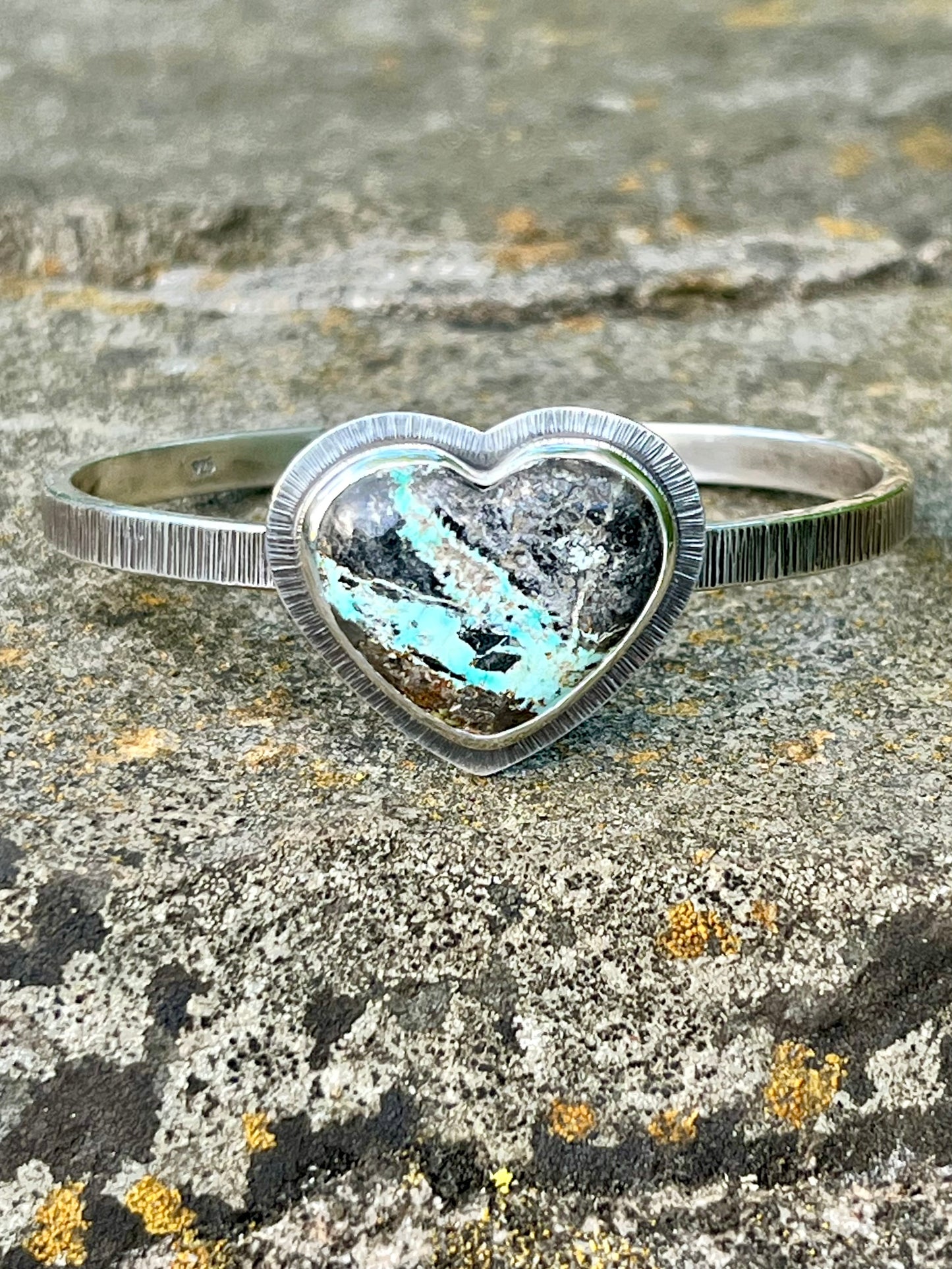 Blackjack Turquoise Heart Cuff