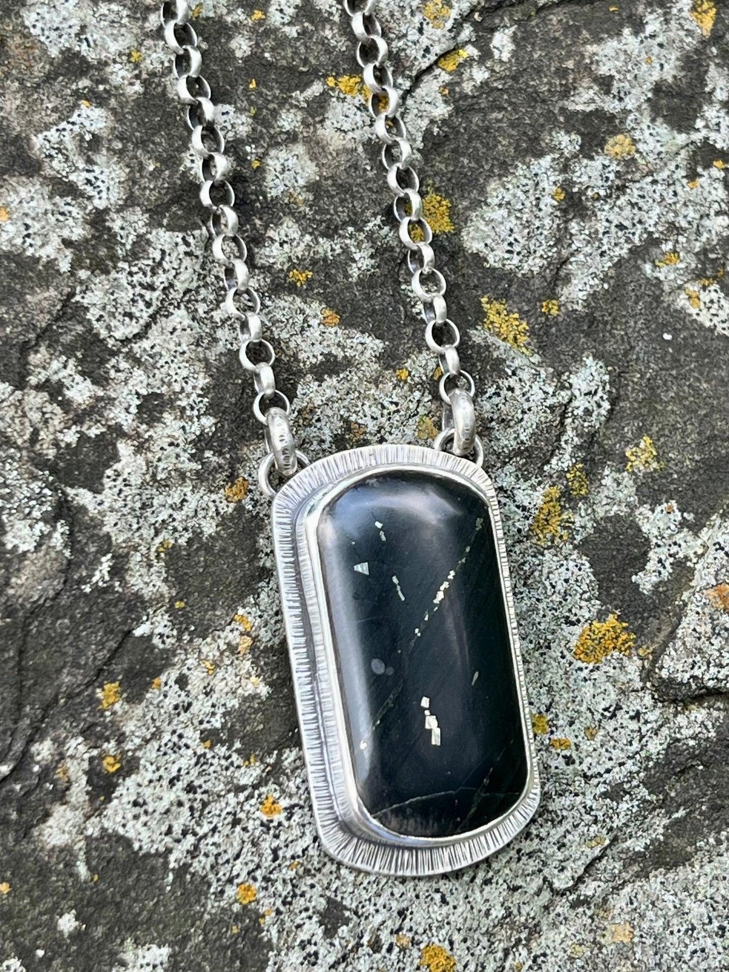 Magnetite Dog Tag Necklace