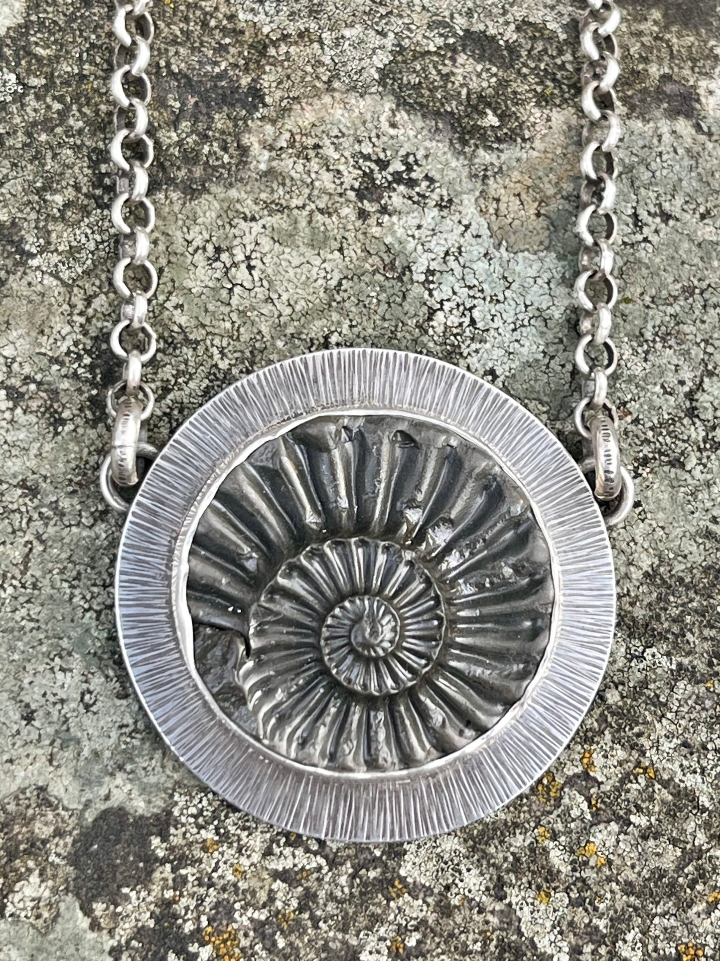 Pyritized Ammonite Negative Necklace
