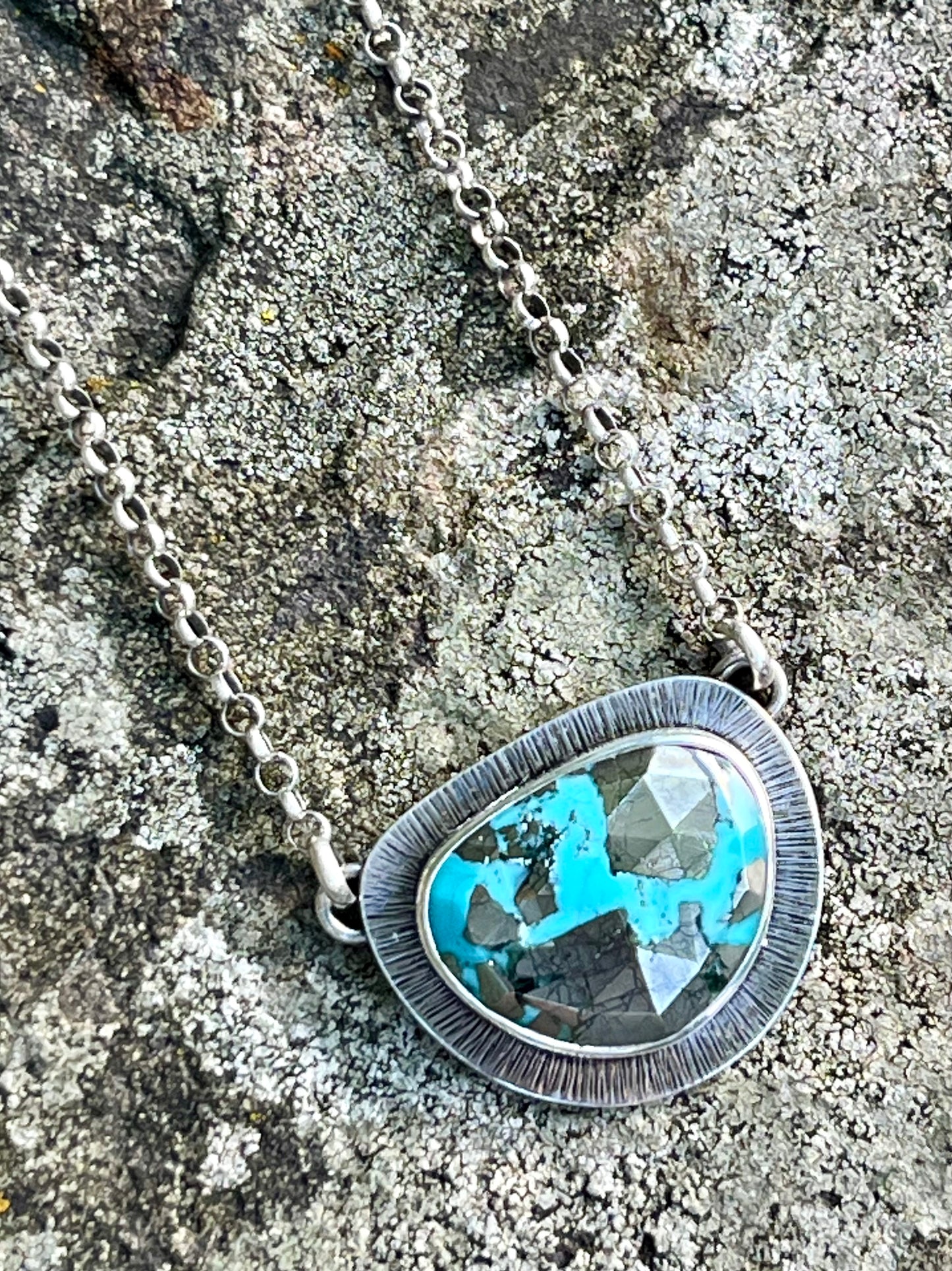 Faceted Persian Turquoise Necklace