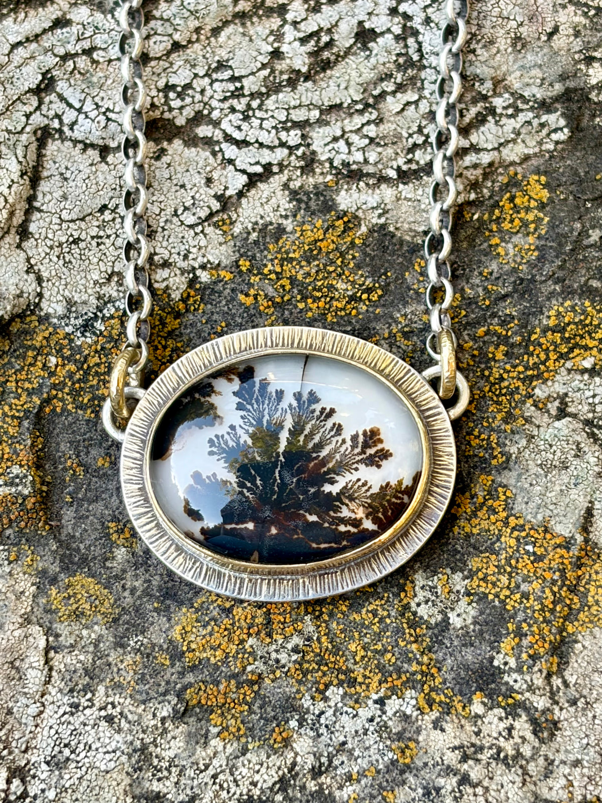 Dendritic Agate Doublet Necklace
