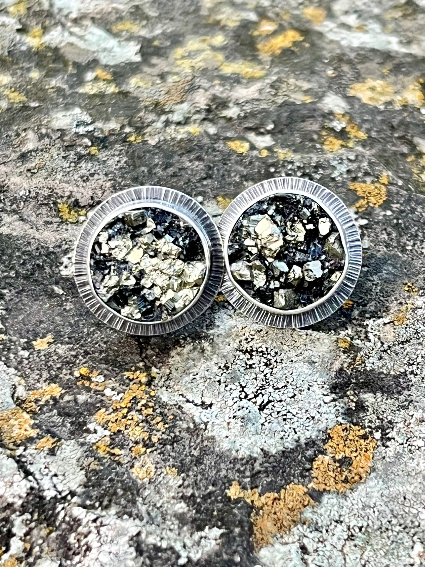 Pyrite Drusy Earrings