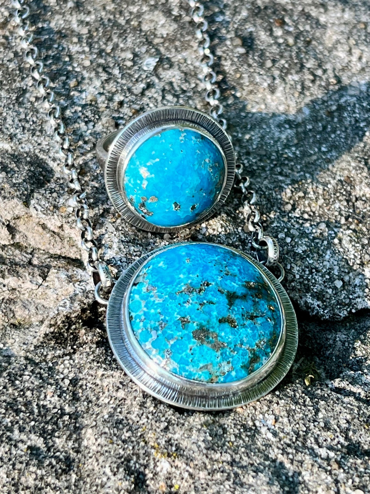 Persian Turquoise Necklace (Large Round)