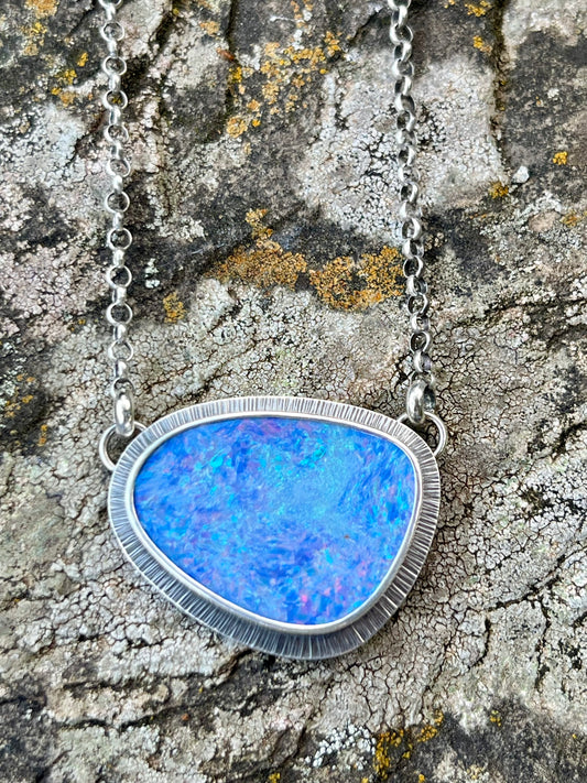 Australian Cooper Pedy Opal Necklace