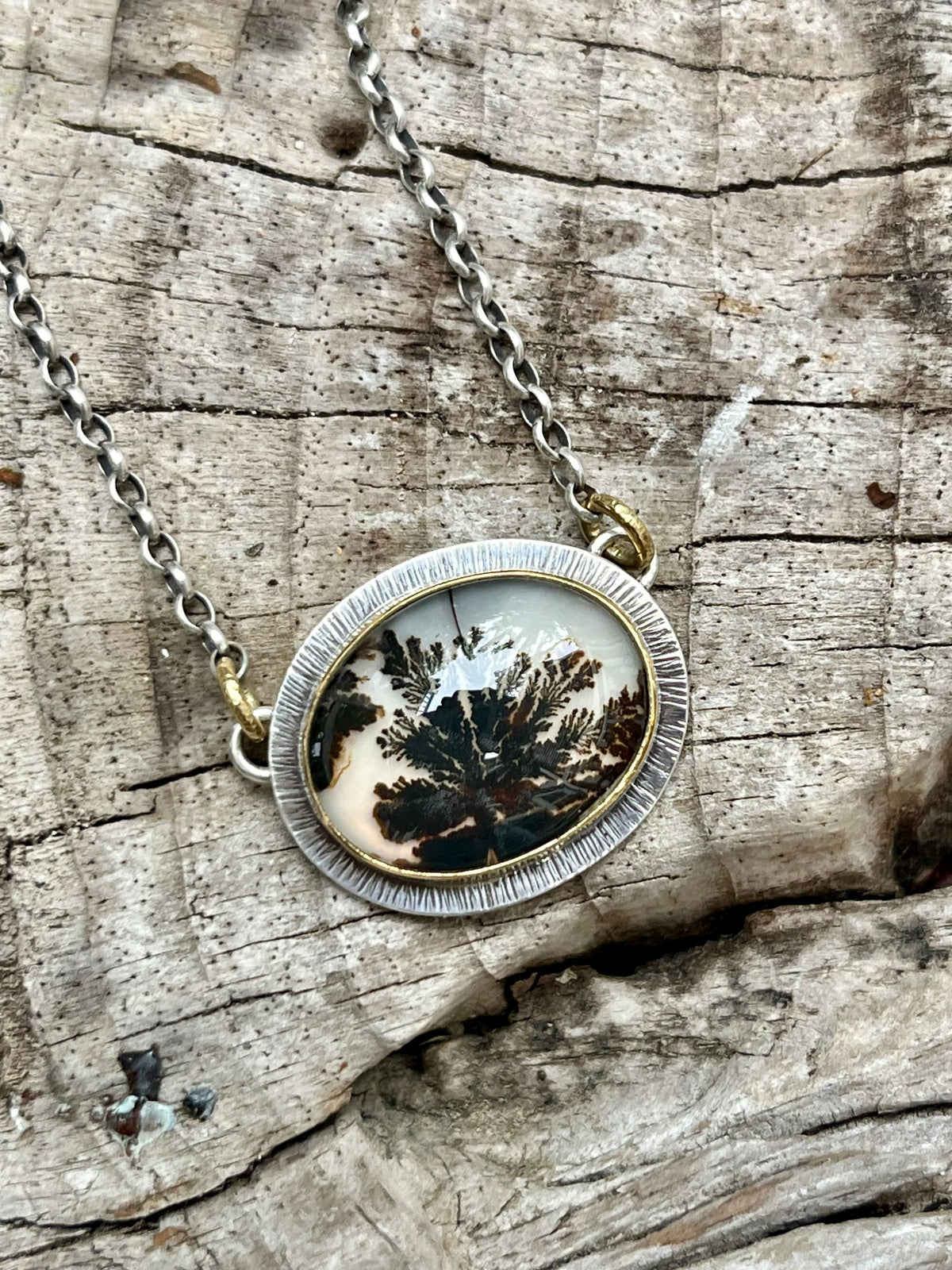 Dendritic Agate Doublet Necklace