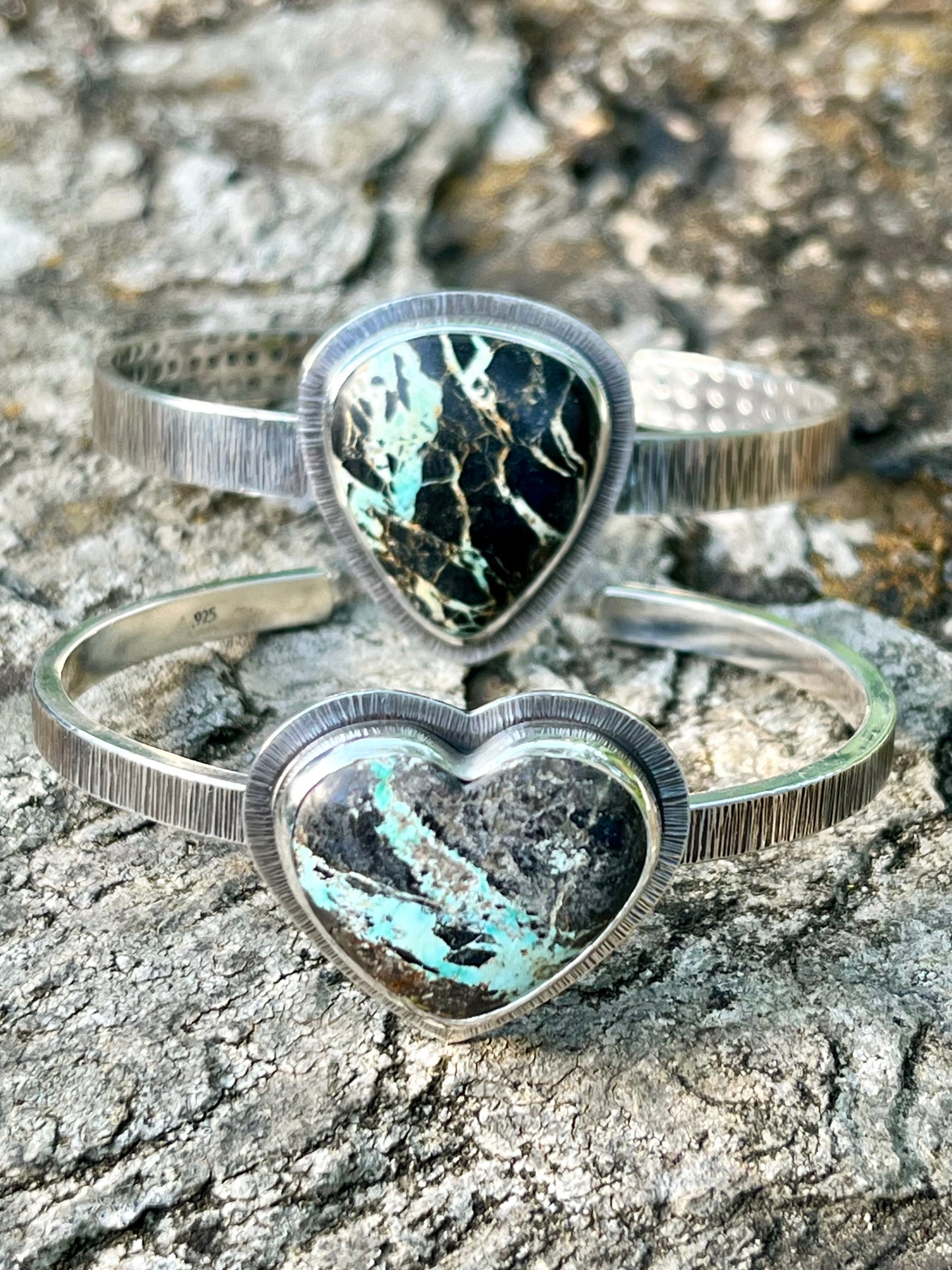 Blackjack Turquoise Heart Cuff