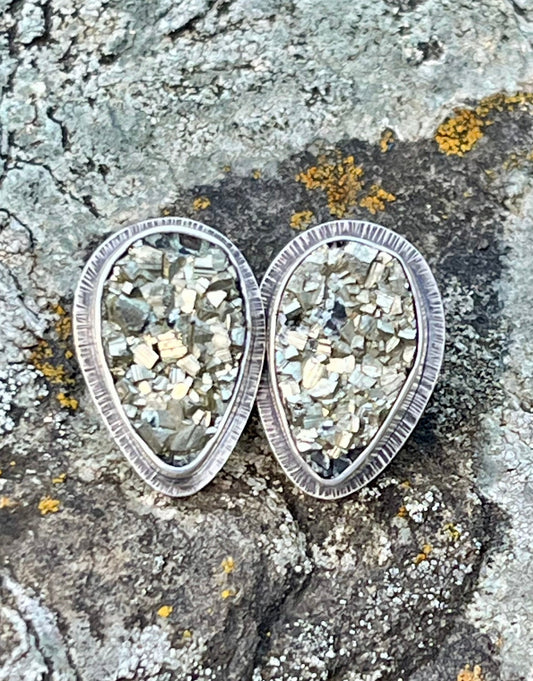 Pyrite Drusy Earrings