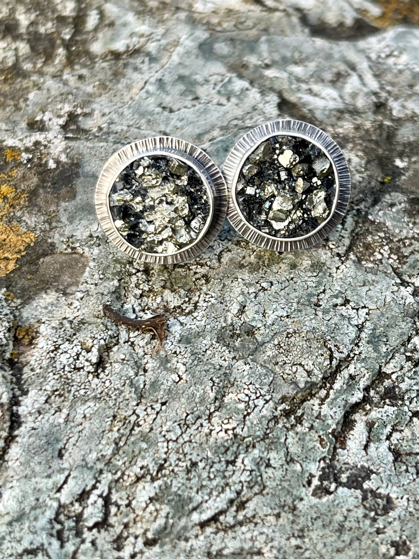 Pyrite Drusy Earrings