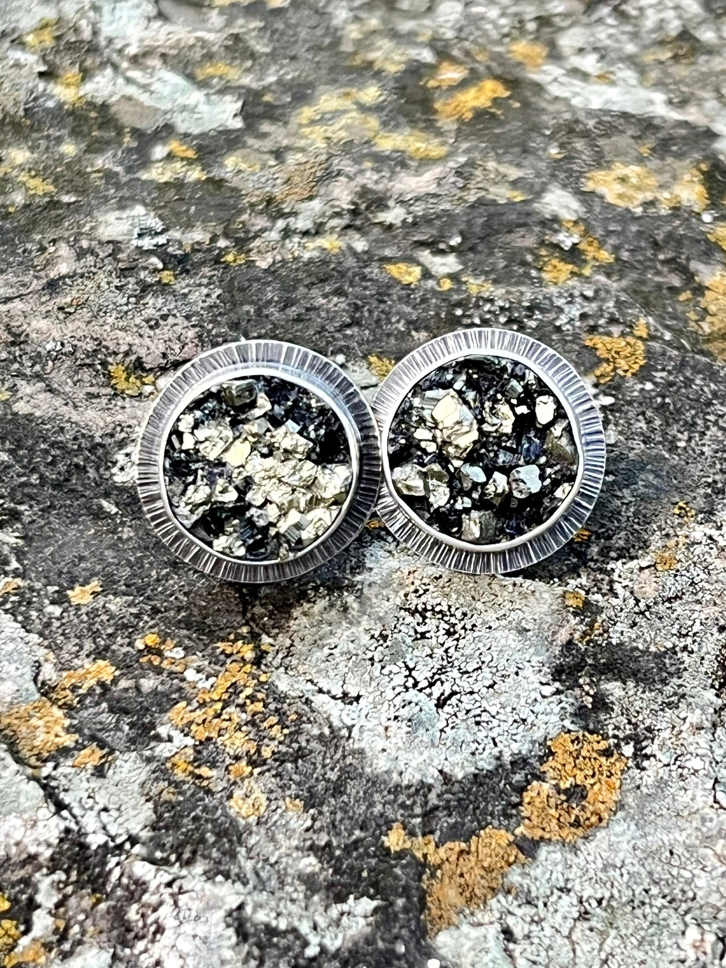 Pyrite Drusy Earrings