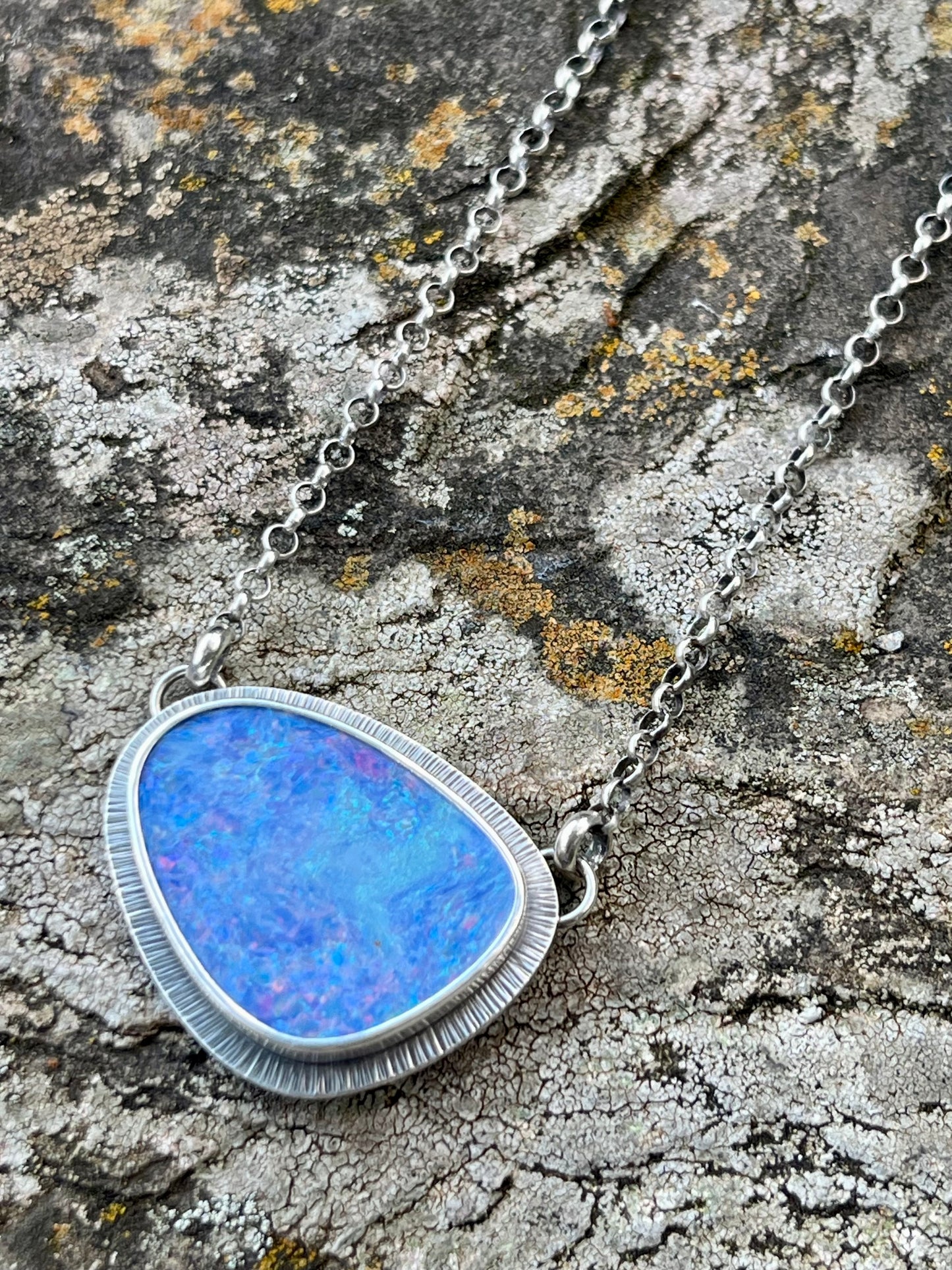 Australian Cooper Pedy Opal Necklace