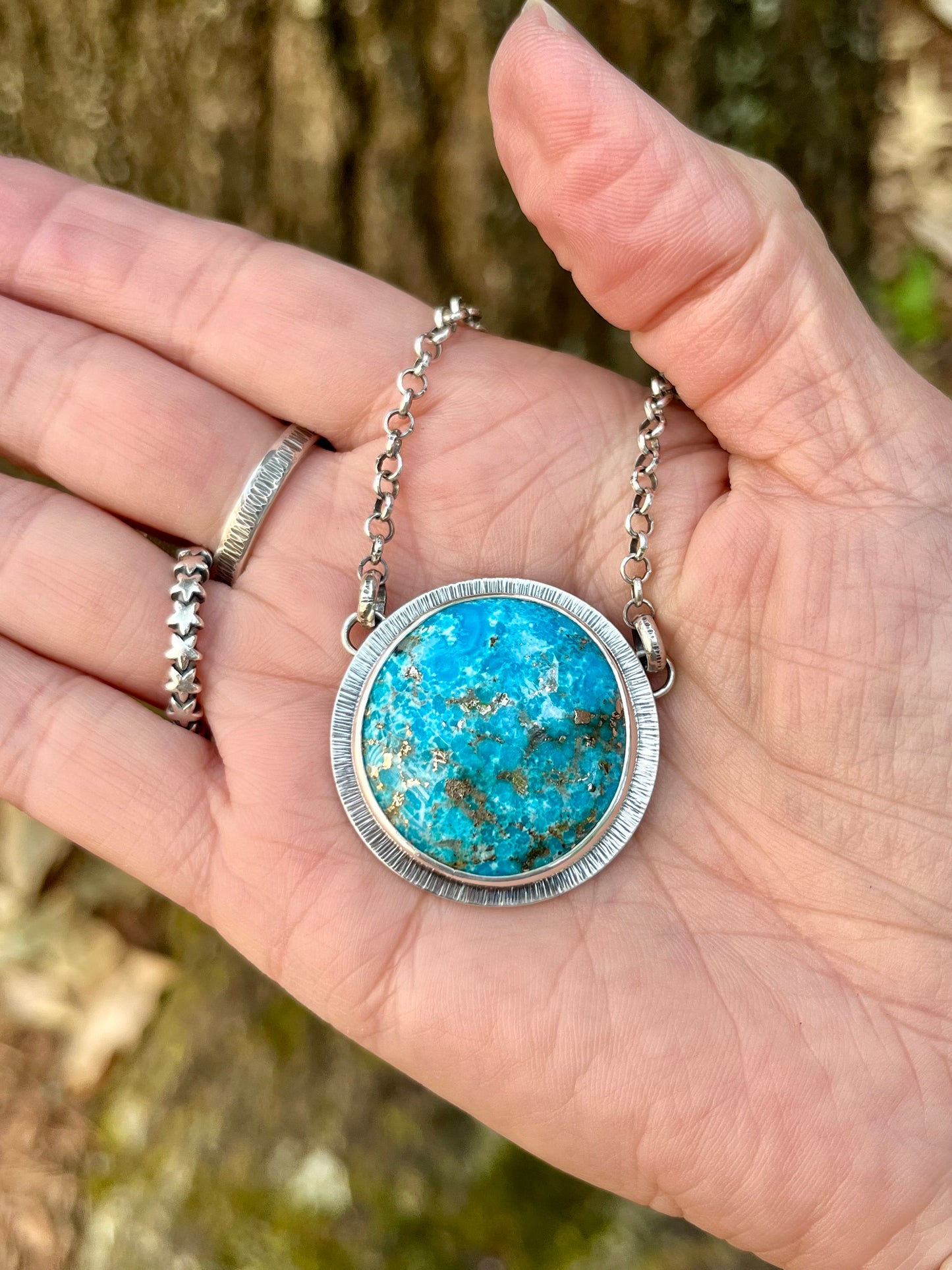 Persian Turquoise Necklace (Large Round)